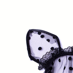 Bunny Ears Lace Headband Veil Hair Band Women Halloween Hair Accessories