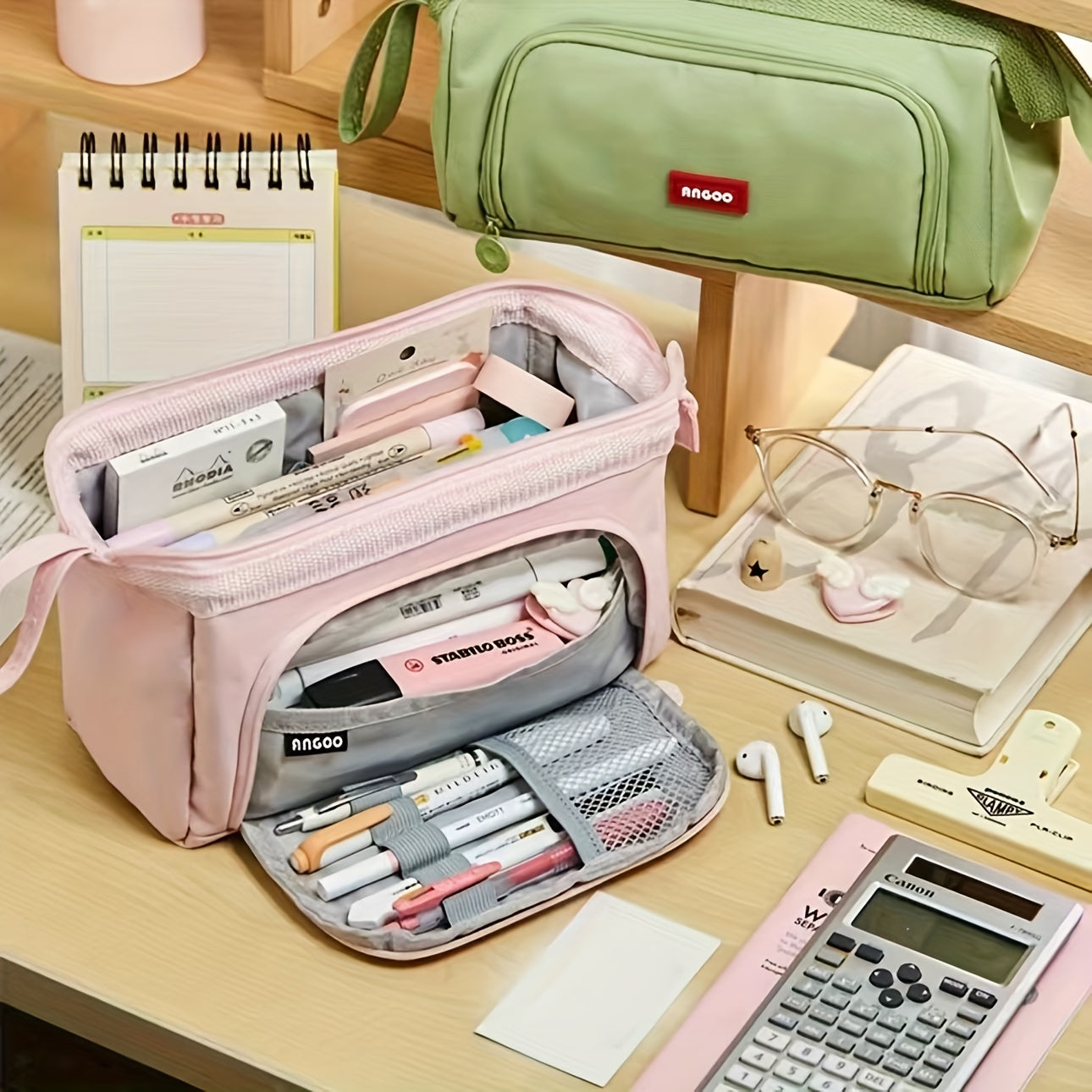 Large Capacity Pencil Case for Students Middle High School Office Supplies