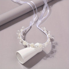 Flower Headband Bridal Head Piece Ribbon Head Band Hair Accessories