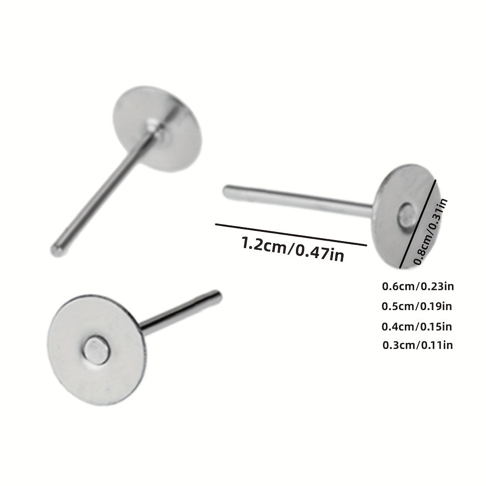 50 Pcs Stainless Steel Post Earring Studs for DIY Jewelry Making