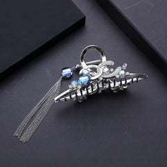 Tassel Metal Hair Claw Clip Non Slip Strong Hold Grip Hair Jaw Clip