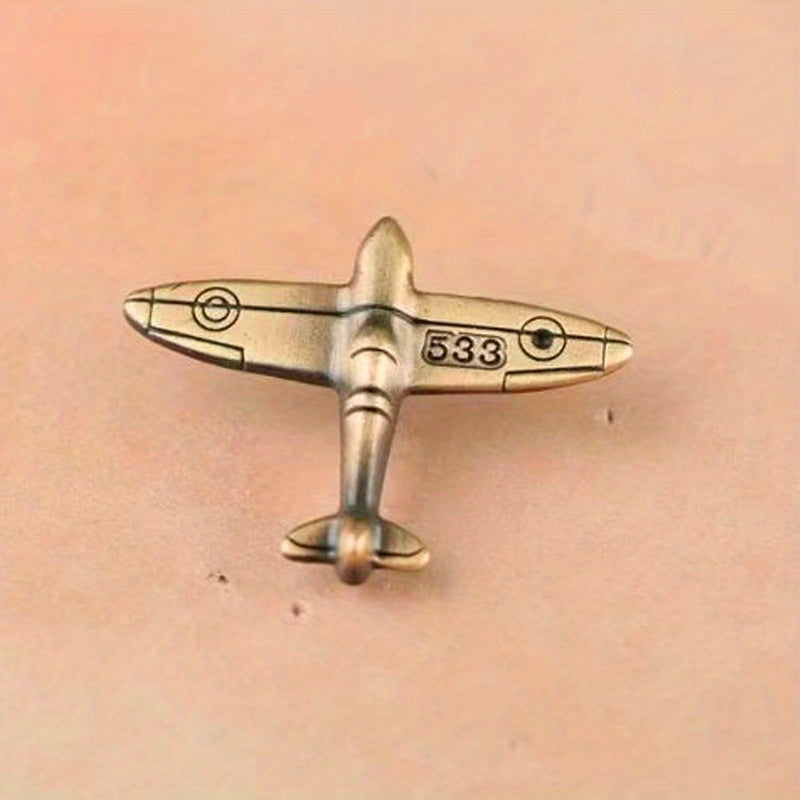 Men's Bronze Aircraft Suit Collar Pin 533 Fighter