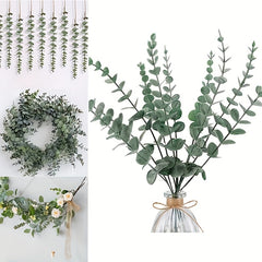 24pcs Artificial Eucalyptus Branches for Room Decoration