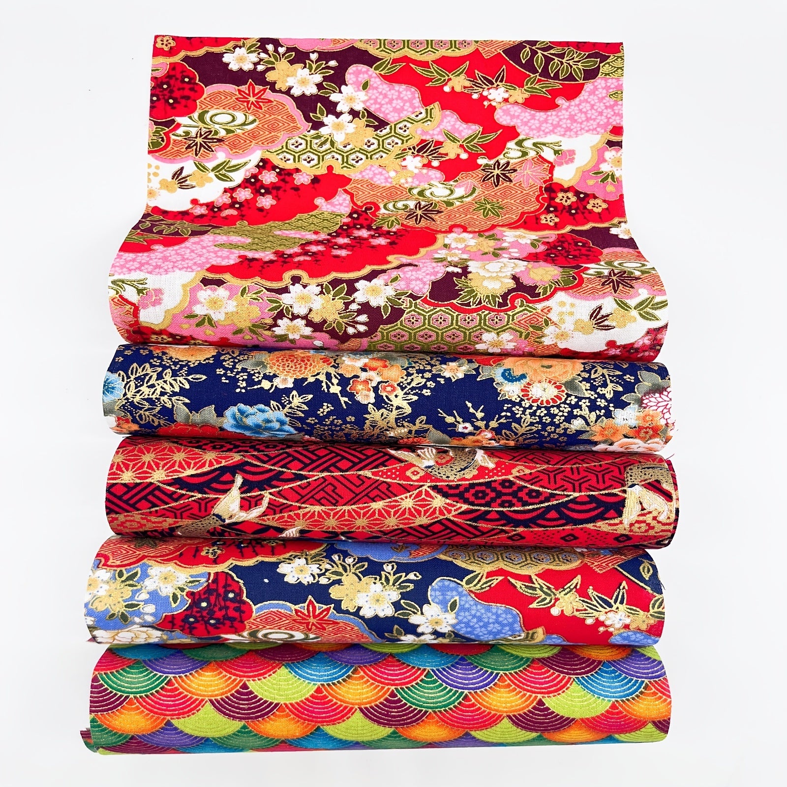 5pcs Multicolor Small Cloth Set Japanese Style Patchwork Household Supplies