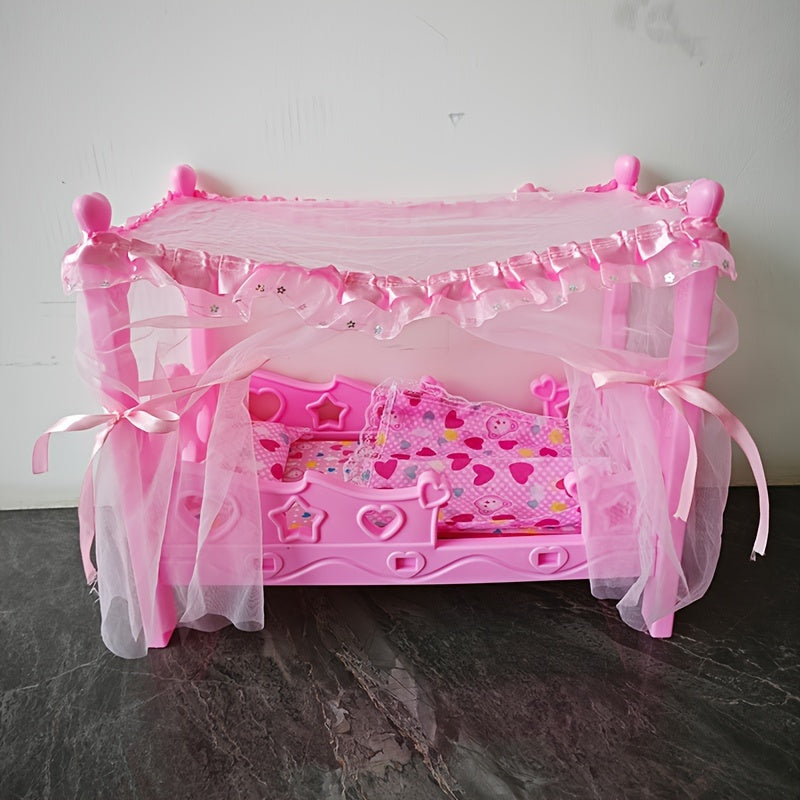 Pink Fantasy Doll Bed Playhouse Toy Ideal Gift