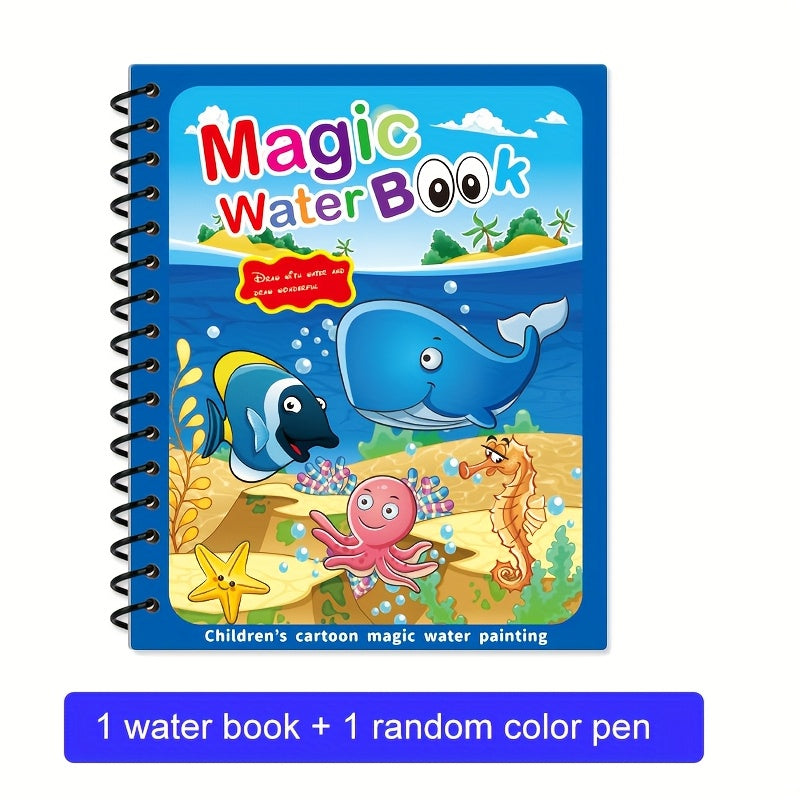 Reusable Underwater World Magic Water Book with Magic Pen