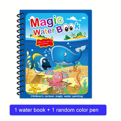 Reusable Underwater World Magic Water Book with Magic Pen