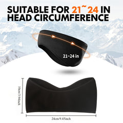 2 Pack Winter Fleece Ear Warmer Headband with Scarf Neck Gaiter