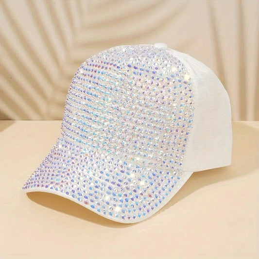 Summer Baseball Cap with Diamond Inlay