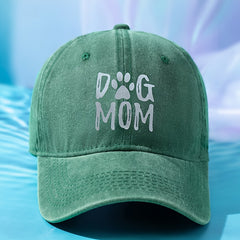 DOG MOM Washed Baseball Cap Vintage Women Sun Hats Distressed Sports Hat