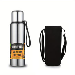 Insulated Stainless Steel Water Cup with Large Capacity and Portable Bag