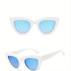 Retro Cat Eye Sunglasses UV400 Anti Glare Sun Shades for Women Men