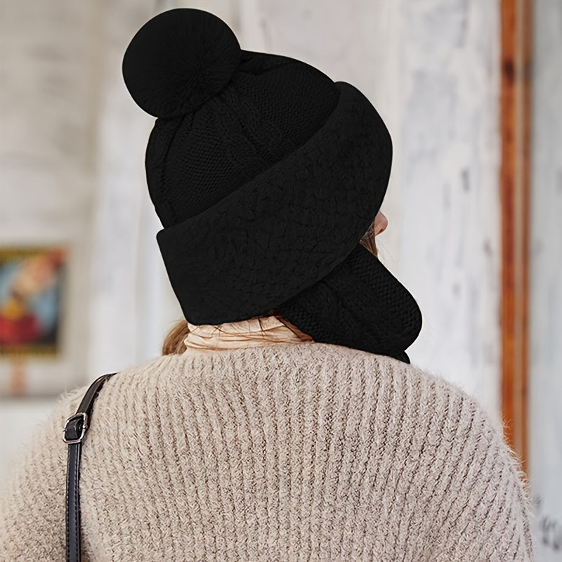 Women Slouchy Fleece Beanie Hat Winter Balaclav