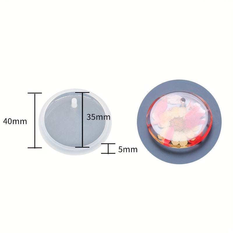 DIY Keychain Pendant Silicone Mold Set Crystal Epoxy Resin Geometric Tag Pendant