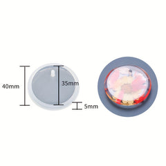 DIY Keychain Pendant Silicone Mold Set Crystal Epoxy Resin Geometric Tag Pendant