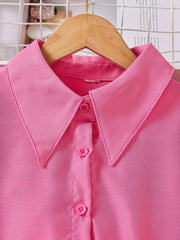 Girl's Retro Collar Floral Tunic Dress Party Kids Gift