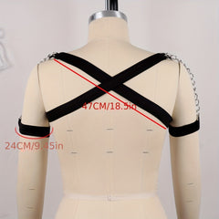 Men's Sexy Leather Chest Harness Elastic Straps