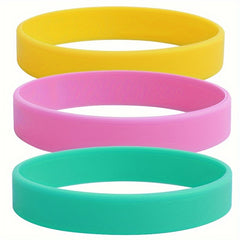 Silicone Rubber Wristband Cuff Bracelet Sports