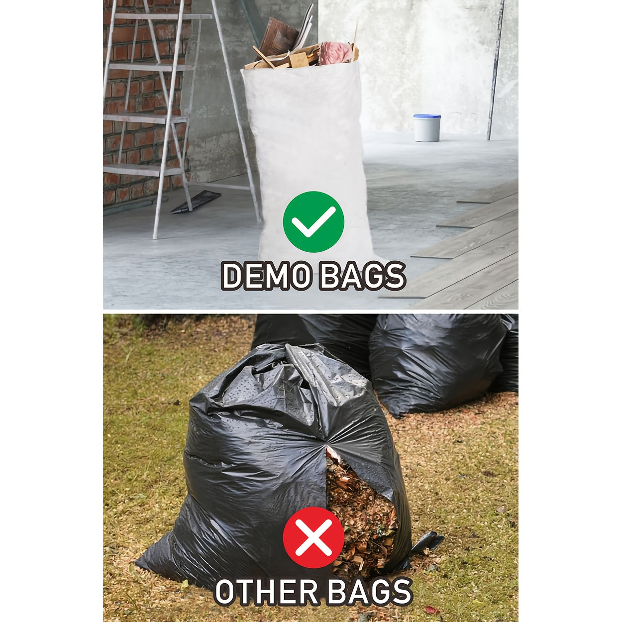 10pcs Empty Woven Polypropylene Sandbags UV Protection