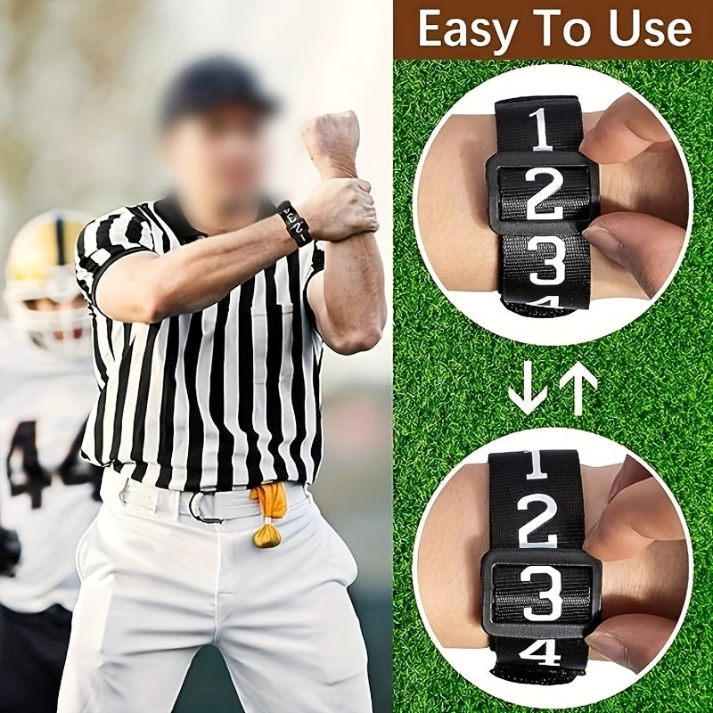 2pcs Wrist Indicator Rugby Referee Counting Chain Clip Football Yard Markers
