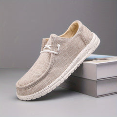 Men's Casual Loafers Minimalist Solid Outdoor Round Toe Shoes