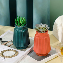 Plastic Vase Decor Imitating Ceramic Vase for Home Decor