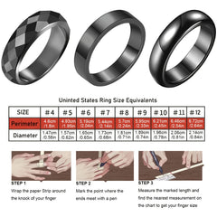 Hematite Stone Ring Absorbs Negative Energy Unisex Size 6-10