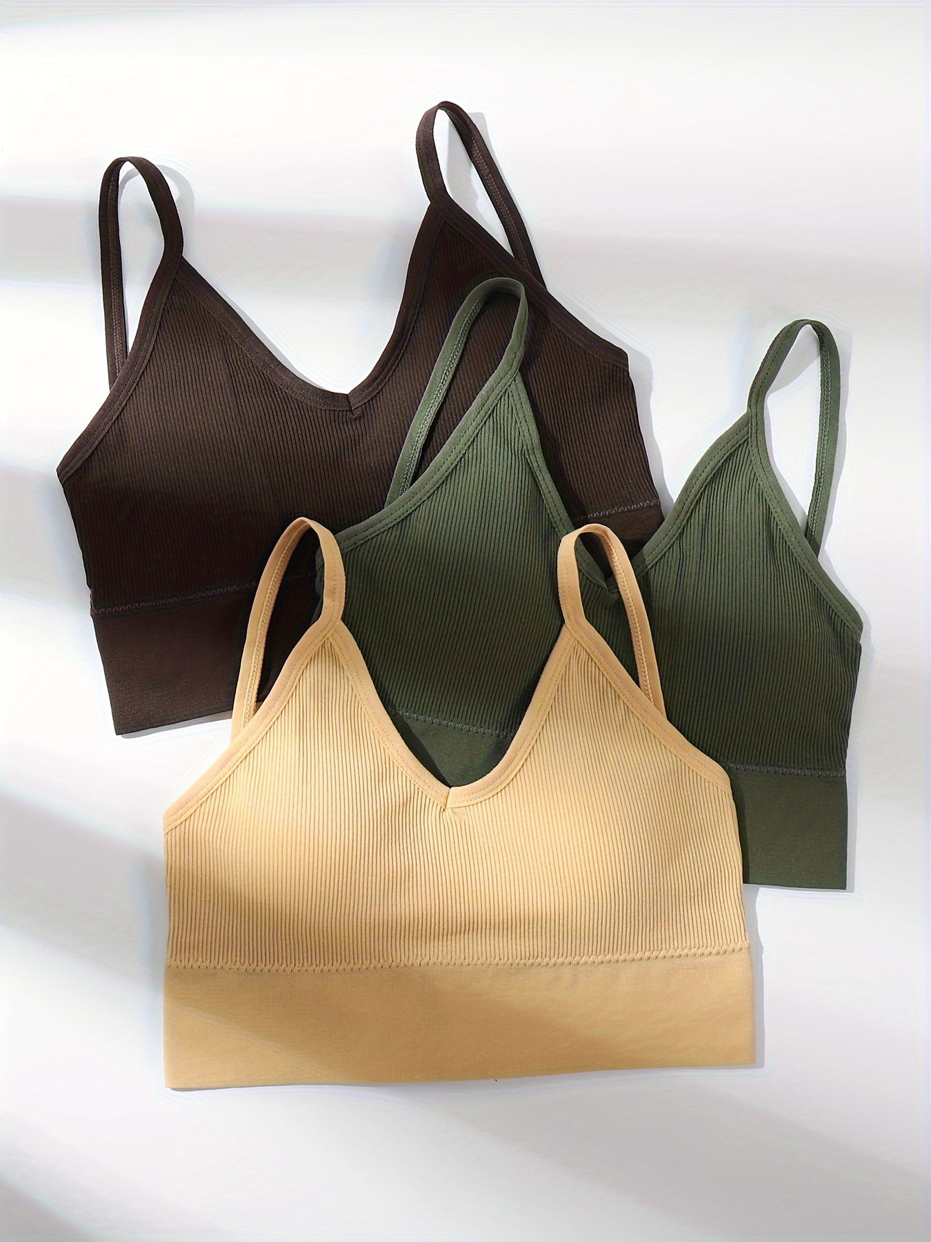 Solid Ribbed Cami Crop Top Women's Lingerie & Underwear