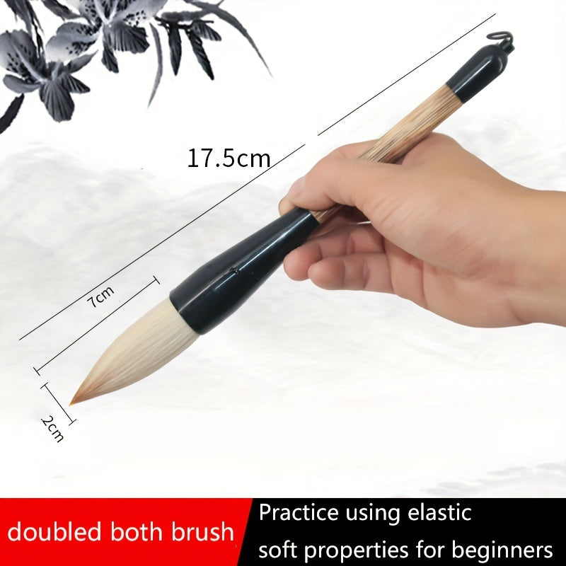 Calligraphy Brush Set Wolf Hair Panda Ink Painting Wood Handle