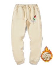 Rose Print Men's Casual Jogger Sweatpants Christmas