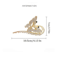 Sparkling Butterfly Hair Clip for Thick Hair