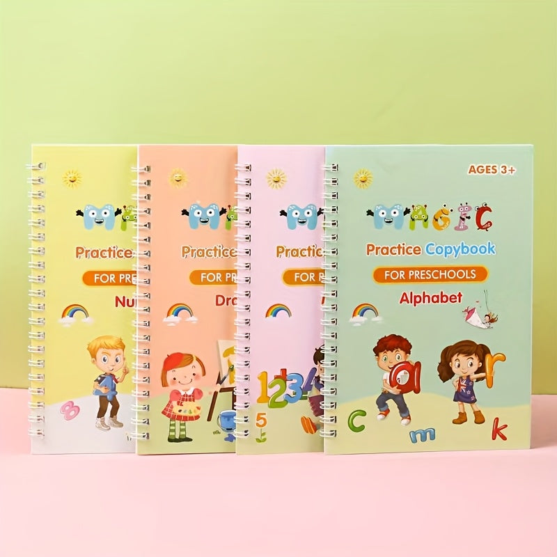 Kids English Practice Notebook with Copy Control Pen