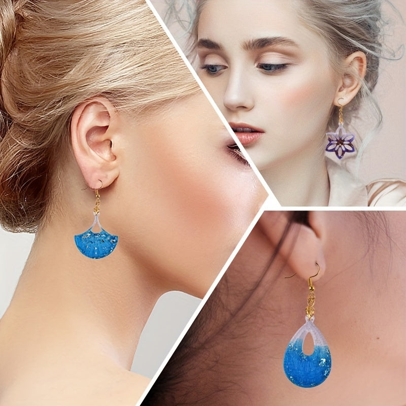 DIY Crystal Resin Mould Exotic Earrings Silicone Mold Hollow Pattern