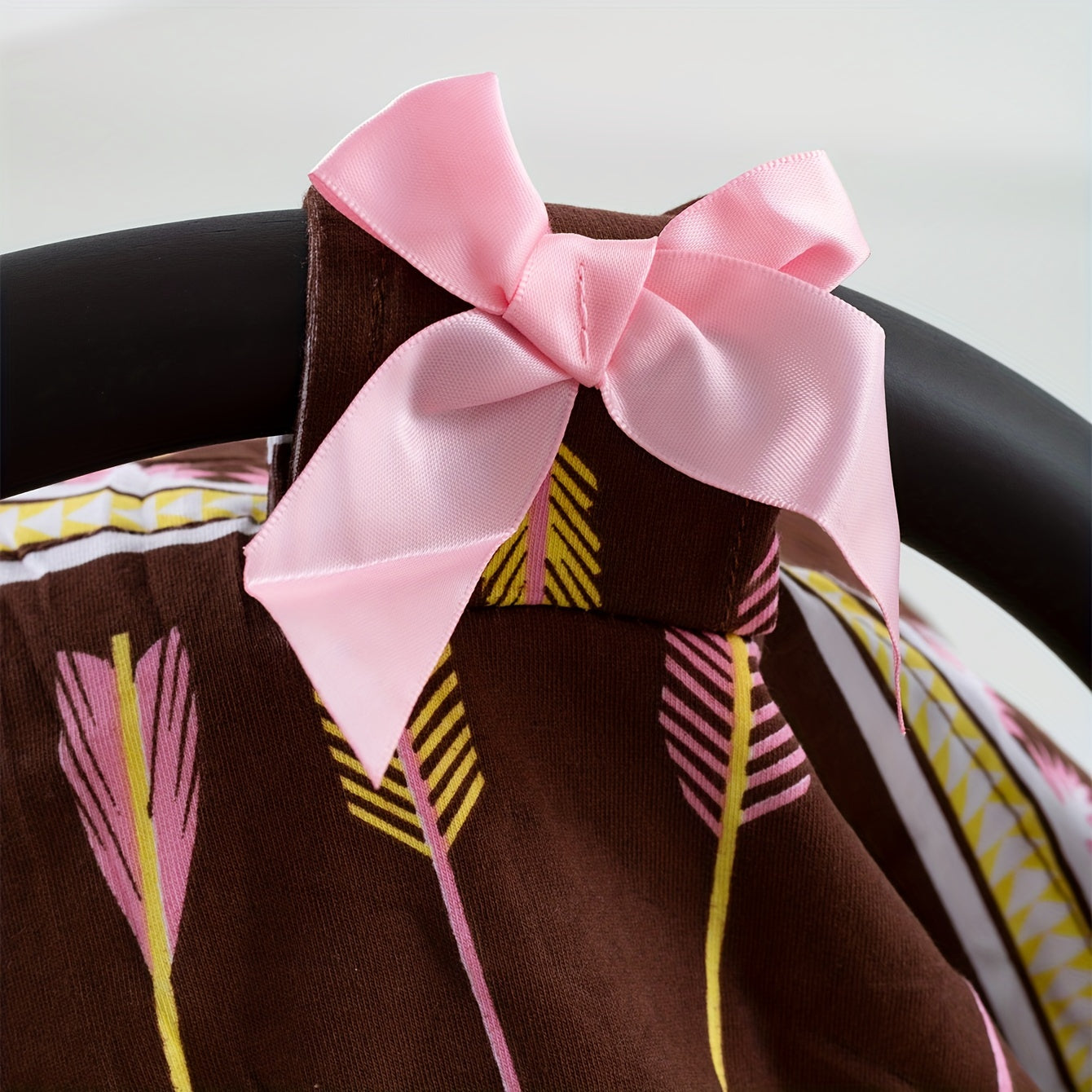 Girls Pink Arrow Arrow Print Car Seat Sunshade Cover Canopy
