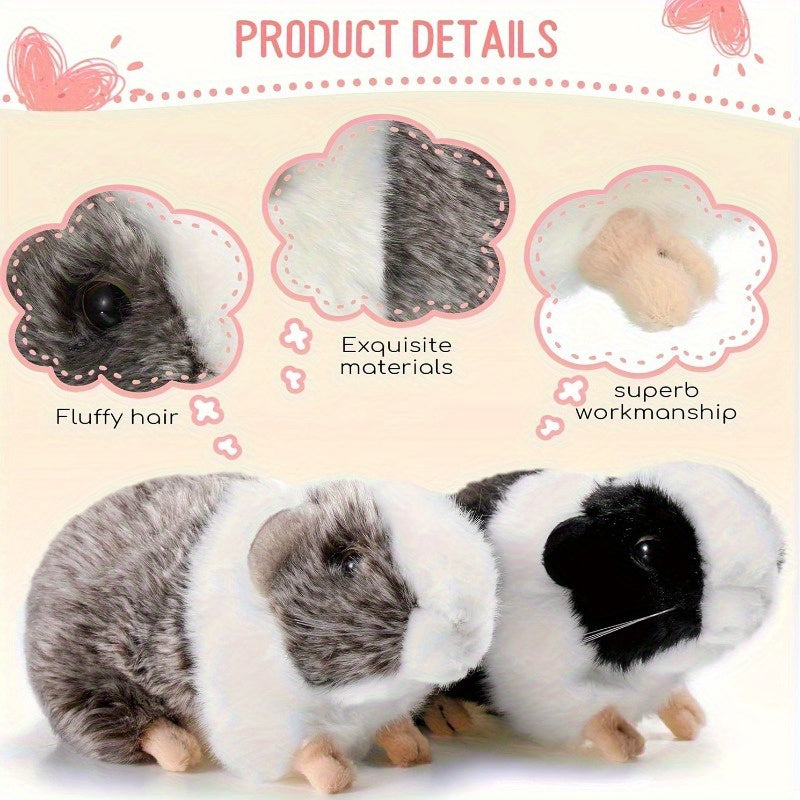 LAICOMEIN Realistic Guinea Pig Plush Toy Soft Short Plush Mixed Colors