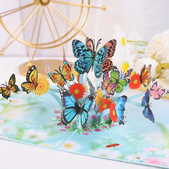 3D Pop Up Butterfly Greeting Card Thanksgiving Gift Card For Women