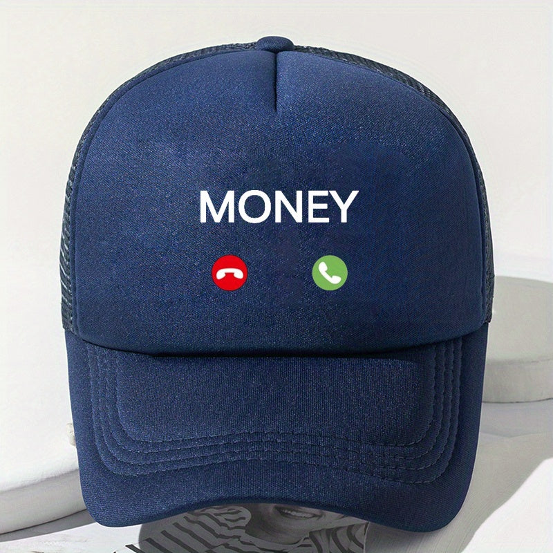 Money Calling Printed Baseball Cap Unisex Trucker Hat