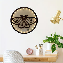 LED Butterfly Shape Wooden Lamp Home Decoration Wall Sticker Pendant