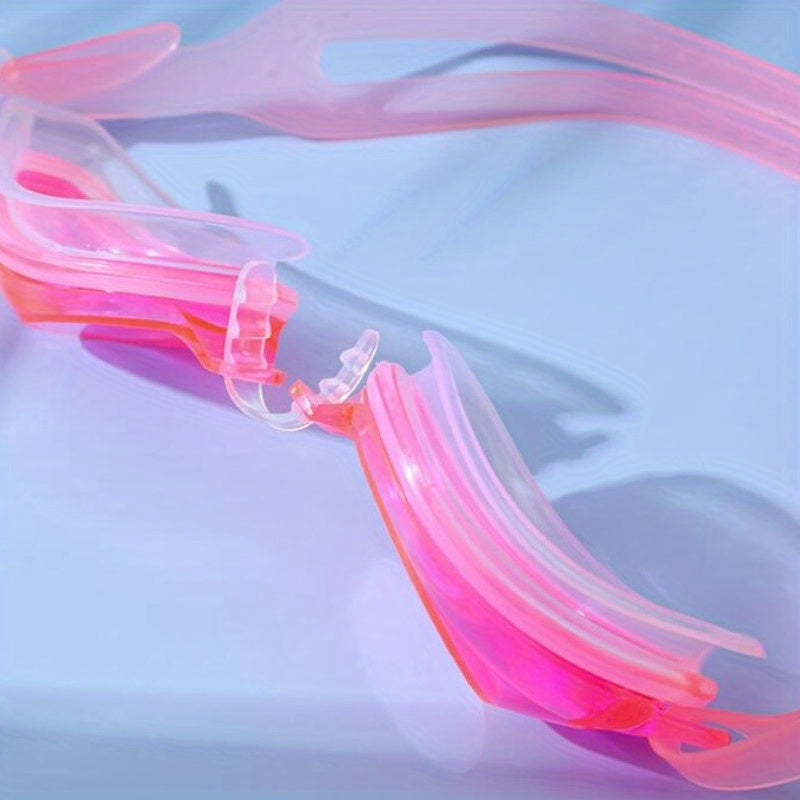 Adjustable Swim Diving Glasses Nose Clip Ear Plugs Waterproof Anti Fog