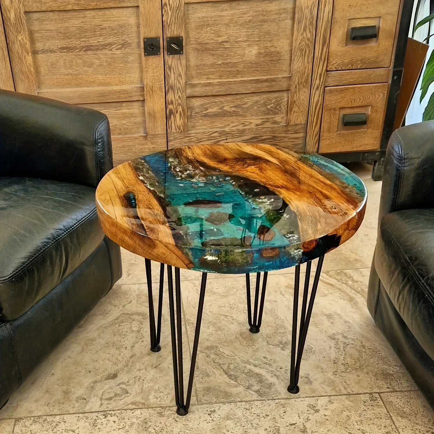 Large Round Tray Table Resin Molds 35x56cm