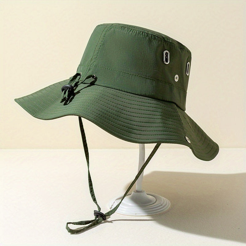 Unisex Sunproof Bucket Hat Wide Brim UV Protection Sun Hat