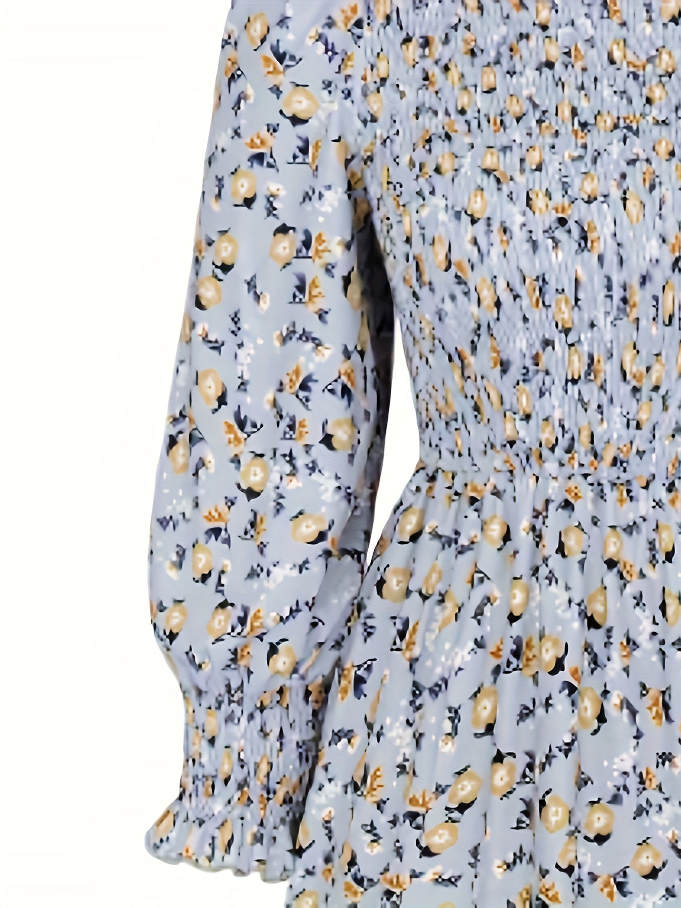  Ditsy Floral Print Maxi Dress With Pockets