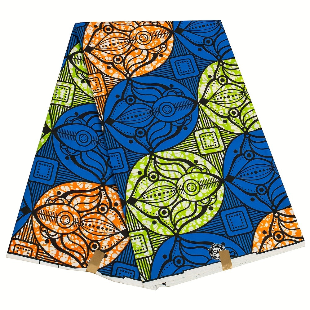 African Wax Dye Fabric 6 Yards Polyester Woven Fabric