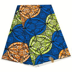 African Wax Dye Fabric 6 Yards Polyester Woven Fabric