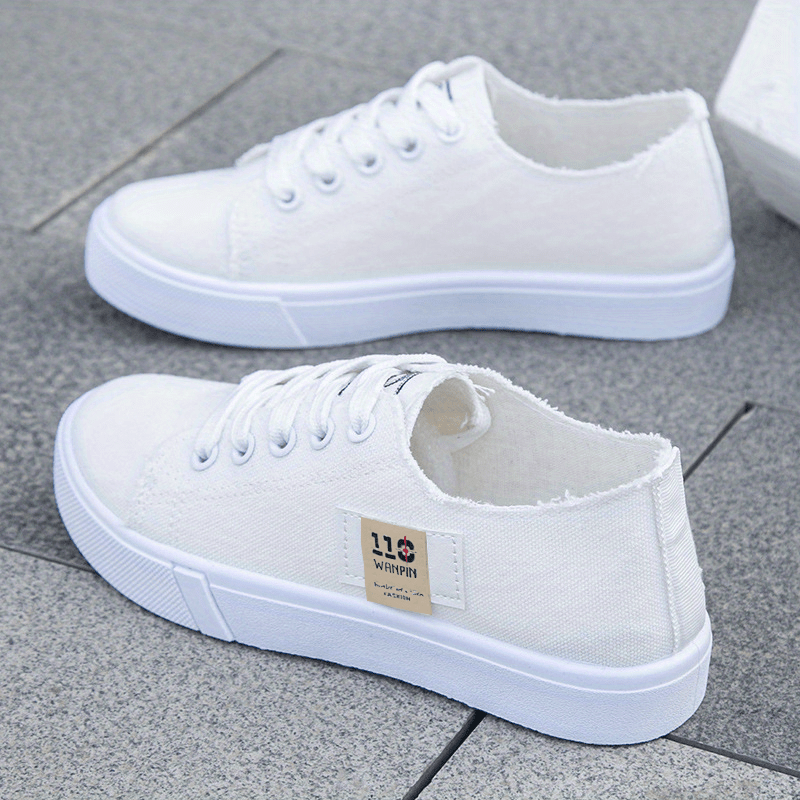 Women Solid Breathable Skate Shoes Lightweight Platform Sneakers