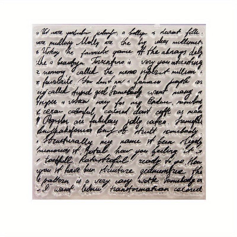 Word Pattern Transparent Stamps for DIY Scrapbooking