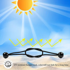 50pcs Ball Bungee Cords Tarp Canopy Bungee Balls Heavy Duty Tie Down Cord