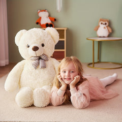 IKASA Giant Teddy Bear Plush Toy Soft Stuffed Animal for Bedroom or Gift