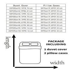 Geometric Pattern Bedding Set - 3pcs Duvet Cover Set
