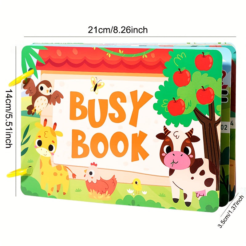 Colorful Interactive Busy Book for Kids - Educational Paperback